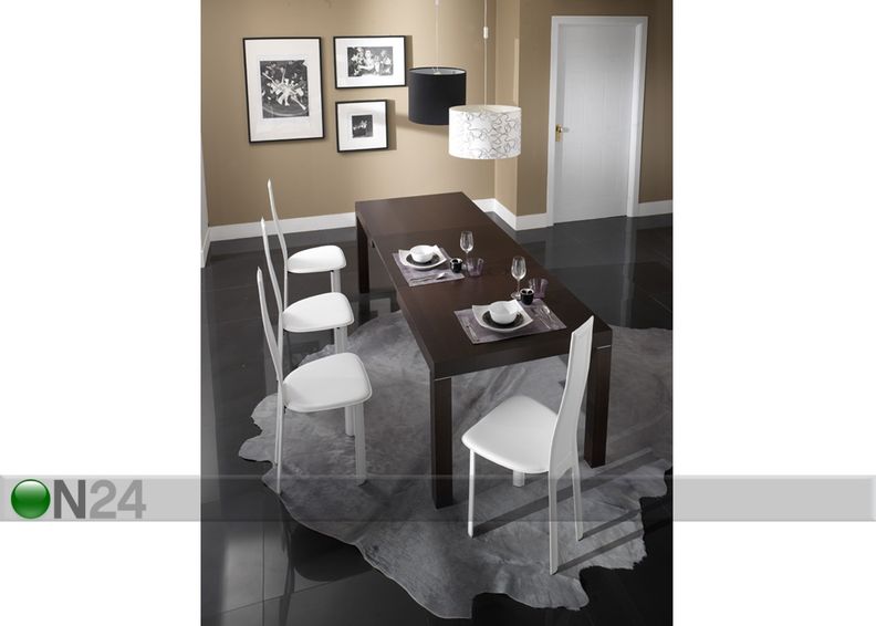 Jatkettava ruokapöytä SIRIO 90x160-320 cm kuvasuurennos