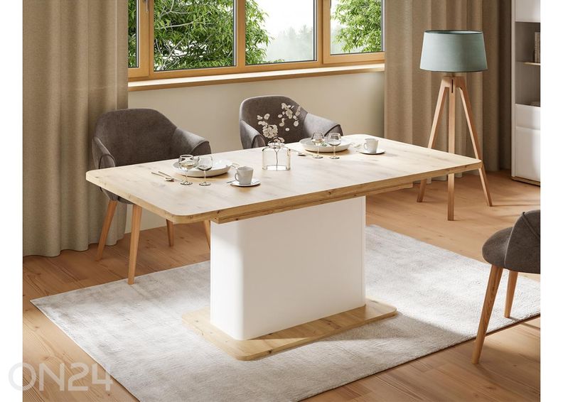 Jatkettava ruokapöytä Wardiol 90x160/200 cm kuvasuurennos