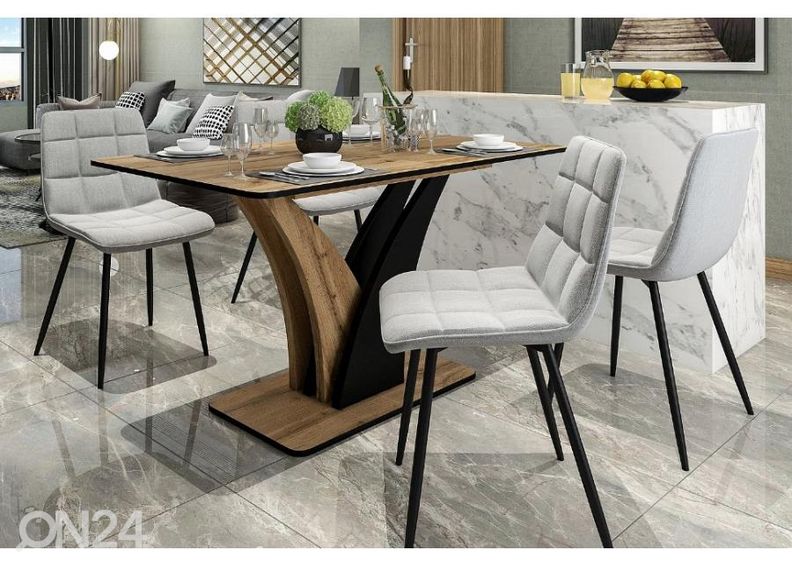 Jatkettava ruokapöytä Wind 120-160x68 cm kuvasuurennos