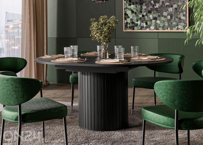 Jatkettava ruokapöytä Zante 120x120/160 cm kuvasuurennos