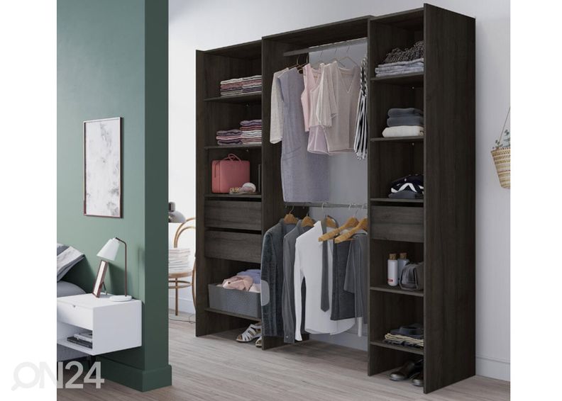 Jatkettava vaatekaappijärjestelmä Miami 192 cm kuvasuurennos