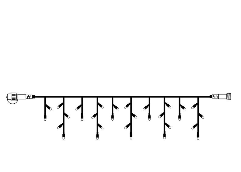 Jatkettava valoketju 300x40 cm, vilkkuva kuvasuurennos