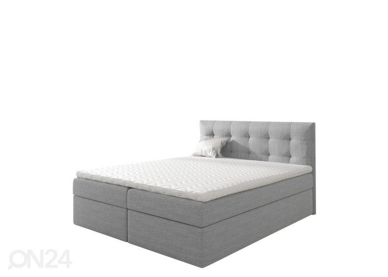 Jenkkisänky harmaa kangas 140x200 cm kuvasuurennos