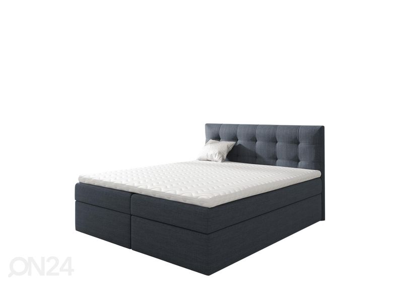 Jenkkisänky harmaa kangas 160x200 cm kuvasuurennos