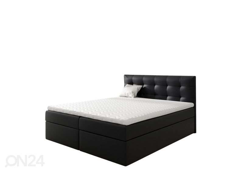 Jenkkisänky musta keinonahka 120x200 cm kuvasuurennos