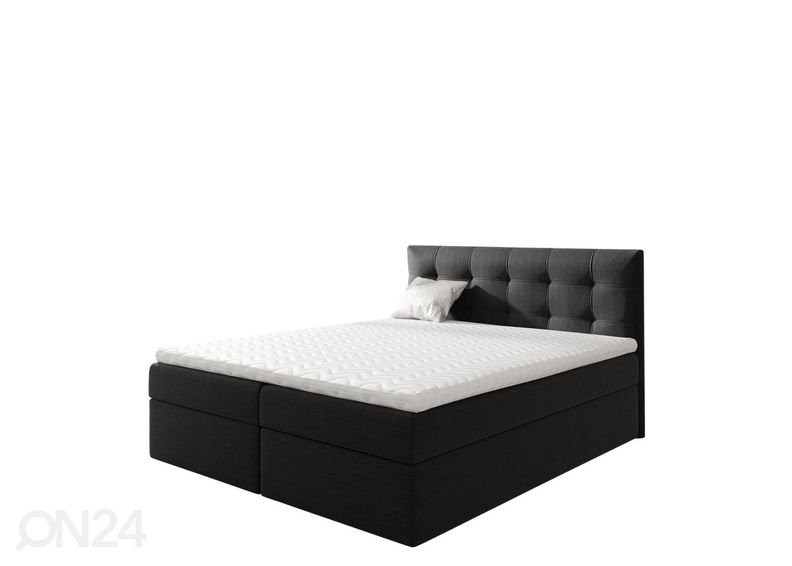 Jenkkisänky tummanharmaa kangas 180x200 cm kuvasuurennos