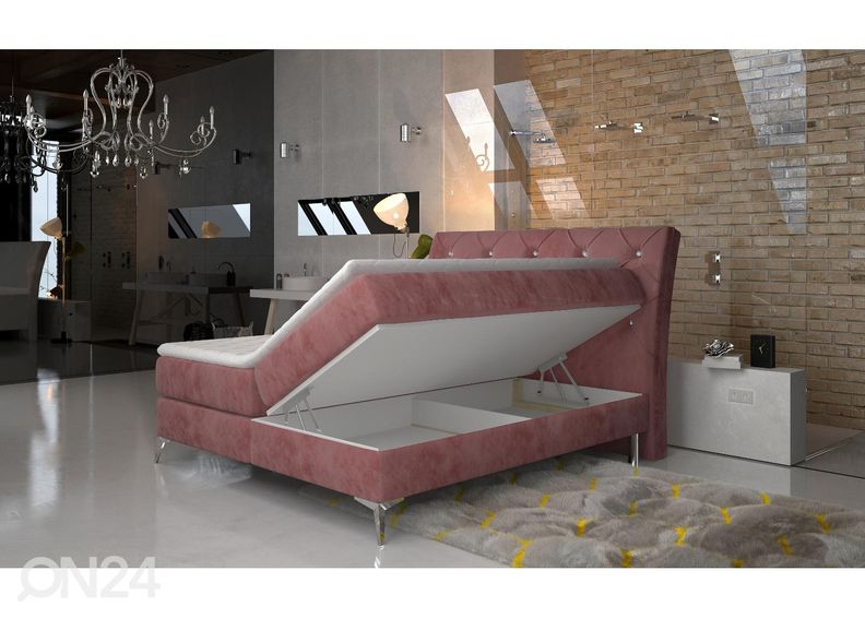 Jenkkisänky vuodevaatelaatikoilla 140x200 cm kuvasuurennos