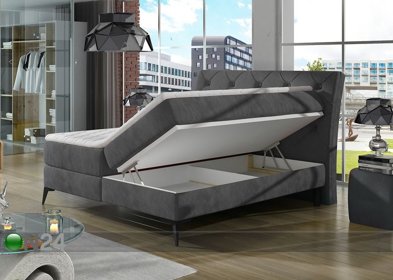 Jenkkisänky vuodevaatelaatikolla 140x200 cm kuvasuurennos