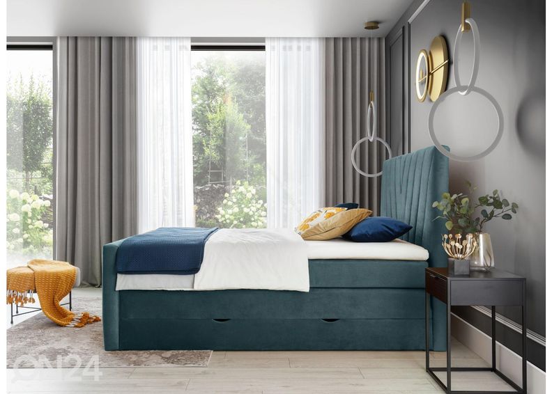 Jenkkisänky vuodevaatelaatikolla 140x200 cm kuvasuurennos