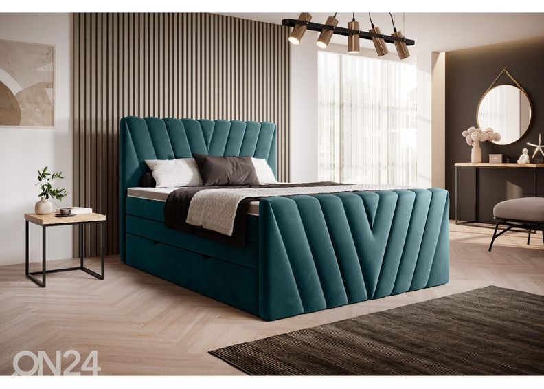 Jenkkisänky vuodevaatelaatikolla 140x200 cm kuvasuurennos