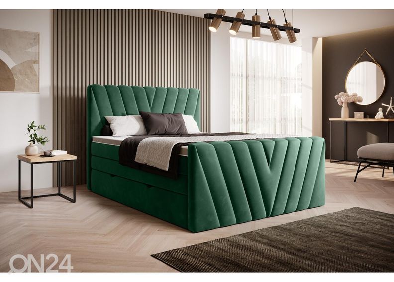 Jenkkisänky vuodevaatelaatikolla 140x200 cm kuvasuurennos