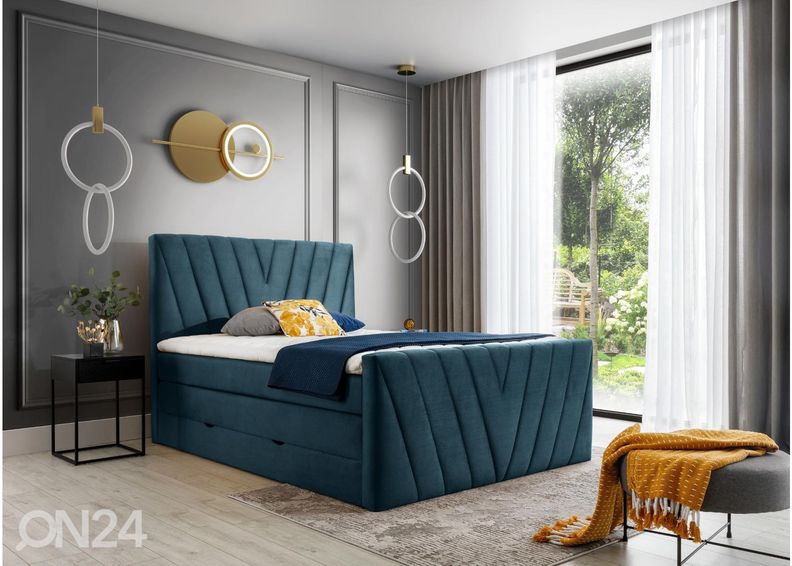 Jenkkisänky vuodevaatelaatikolla 140x200 cm kuvasuurennos