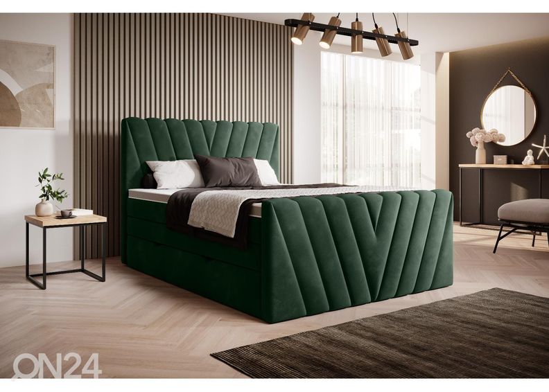 Jenkkisänky vuodevaatelaatikolla 140x200 cm kuvasuurennos