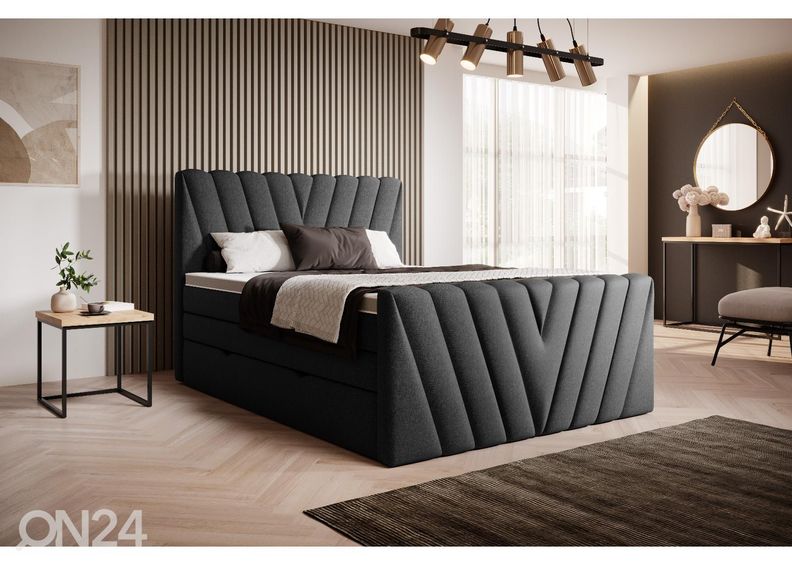 Jenkkisänky vuodevaatelaatikolla 140x200 cm kuvasuurennos