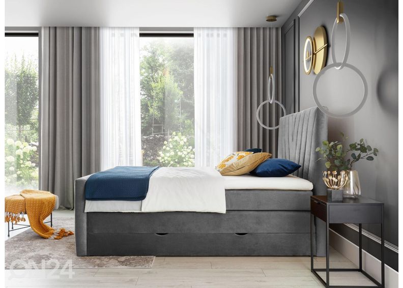 Jenkkisänky vuodevaatelaatikolla 140x200 cm kuvasuurennos