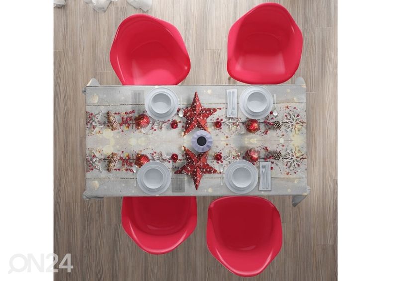 Joululiina RED STAR, 145x210 cm kuvasuurennos