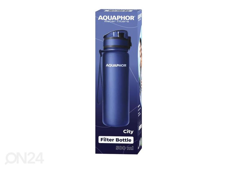 Juomapullo 0.5 l Aquaphor City tummansininen kuvasuurennos