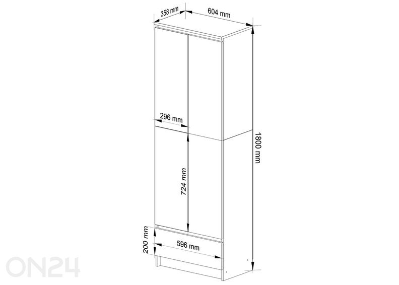 Kaappi 60 cm kuvasuurennos