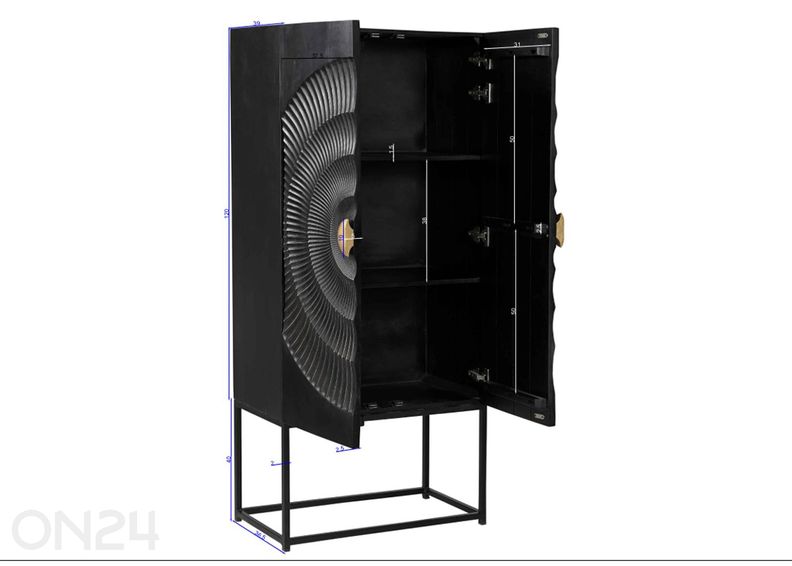 Kaappi Black Smooth 75 cm kuvasuurennos