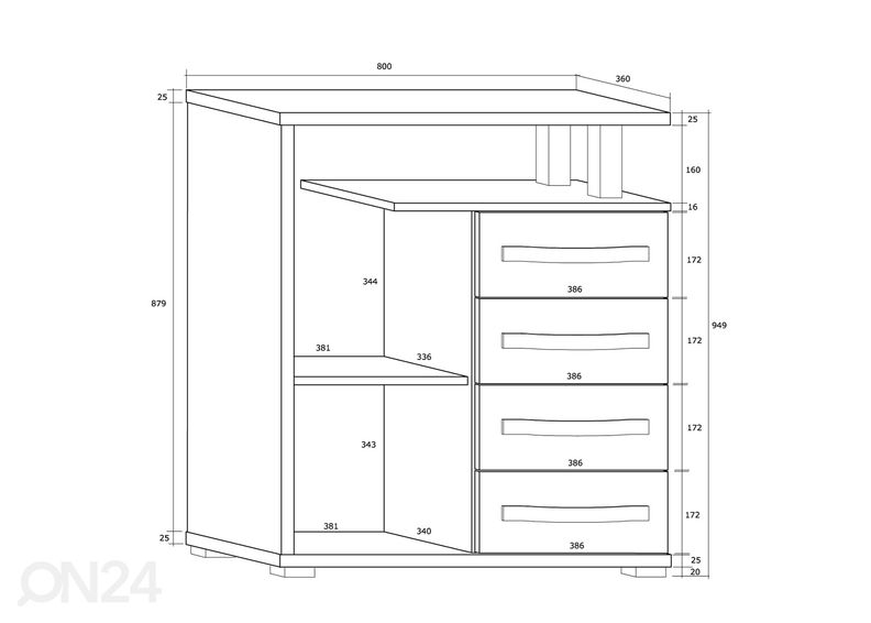 Kaappi Cloghroe 80 cm kuvasuurennos