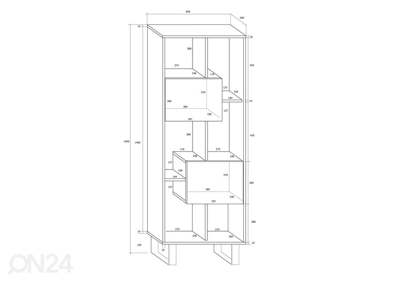 Kaappi/hylly Rossca 60 cm kuvasuurennos