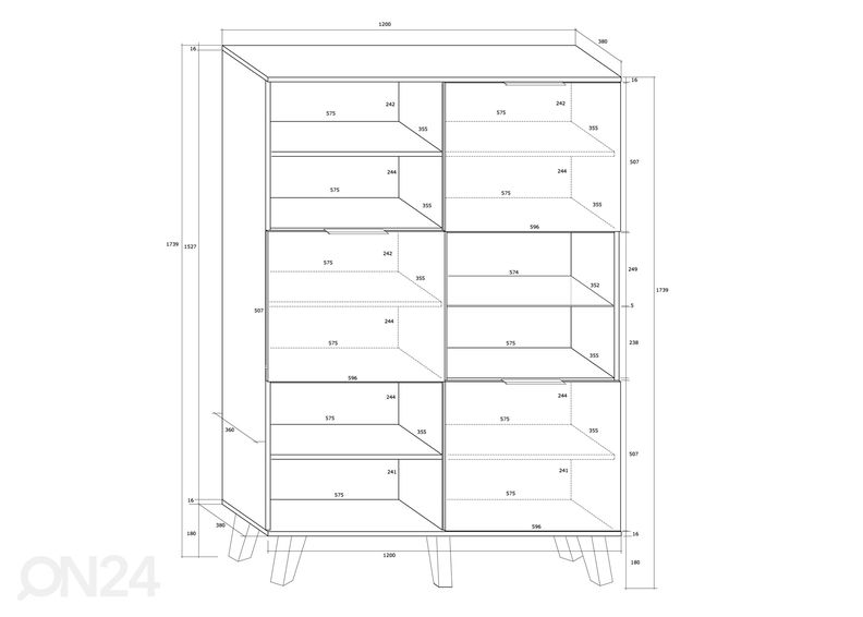 Kaappi Kilty 120 cm kuvasuurennos