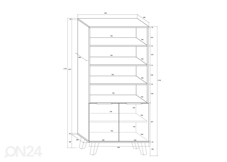 Kaappi Kilty 80 cm kuvasuurennos