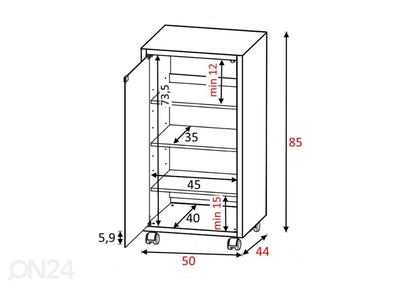 Kaappi pyörillä Amalfi kuvasuurennos