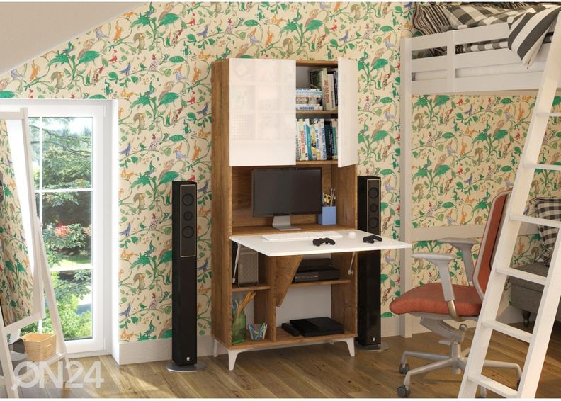 Kaappi/ sihteerinkaappi kuvasuurennos