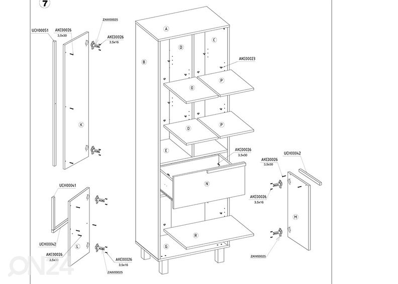 Kaappi Youghal 60 cm kuvasuurennos