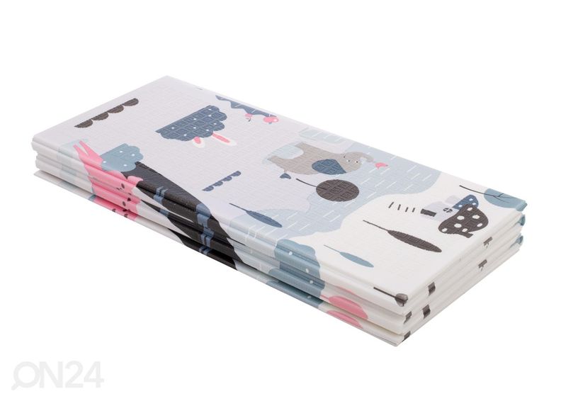 Kaksipuolinen leikkimatto Katu/Metsä 177x198x0.8 cm kuvasuurennos