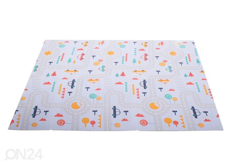 Kaksipuolinen leikkimatto Katu/Metsä 177x198x0.8 cm kuvasuurennos