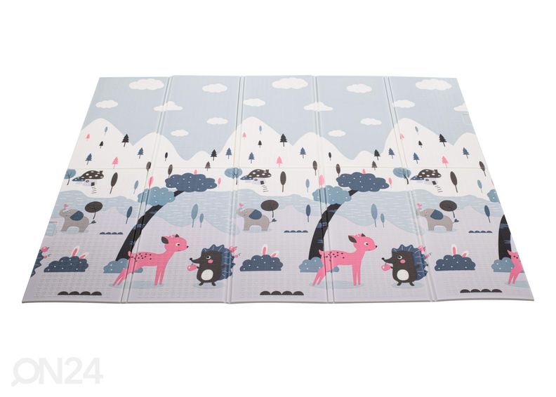 Kaksipuolinen leikkimatto Katu/Metsä 177x198x0.8 cm kuvasuurennos