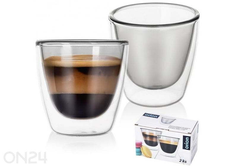 Kaksiseinäiset lasit, 2 kpl 90 ml kuvasuurennos