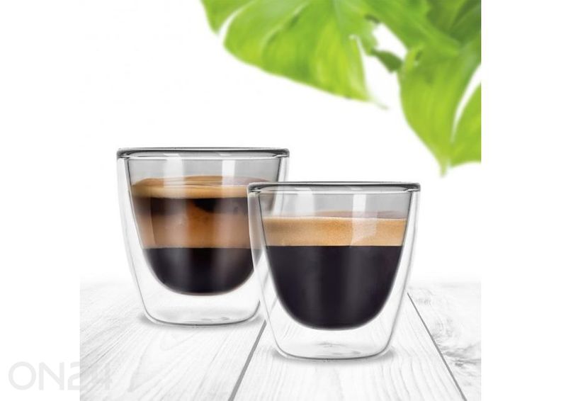 Kaksiseinäiset lasit, 2 kpl 90 ml kuvasuurennos