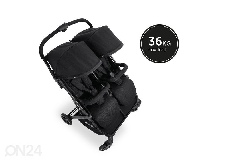 Kaksosrattaat Hauck Comfort Swift X Duo musta kuvasuurennos