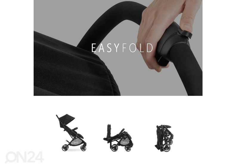 Kaksosrattaat Hauck Comfort Swift X Duo musta kuvasuurennos