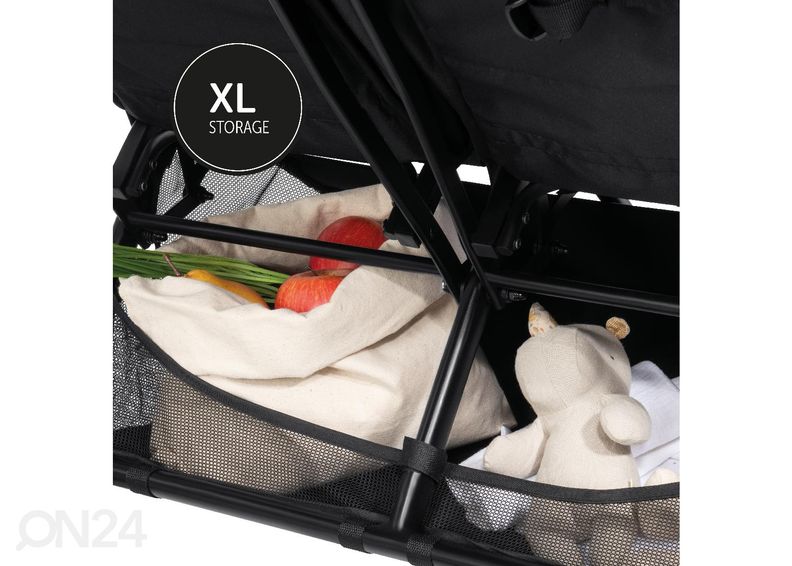 Kaksosrattaat Hauck Comfort Swift X Duo musta kuvasuurennos