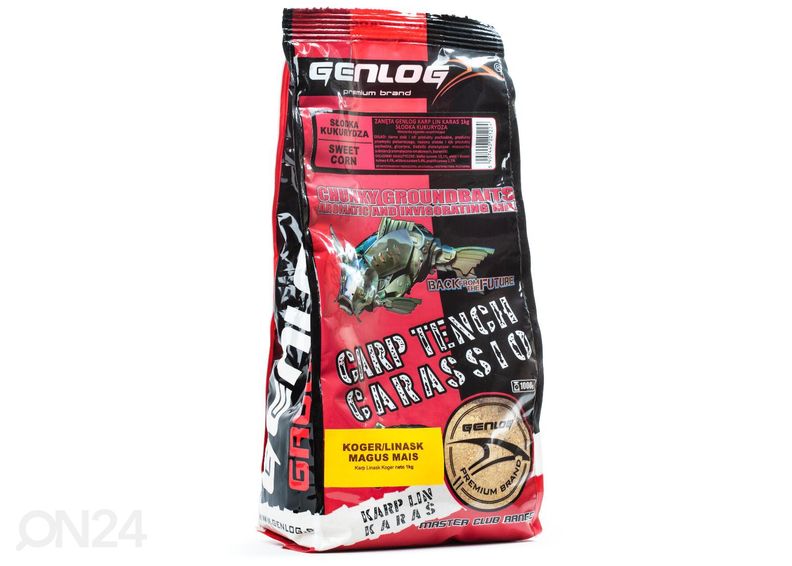 Kalan syötti Genlog 1 kg hammasahven-suutari, makea maissi kuvasuurennos