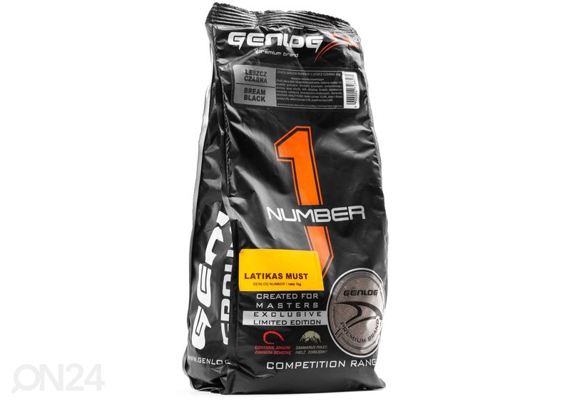 Kalanrehu Genlog no. 1 1 kg lahna, musta kuvasuurennos