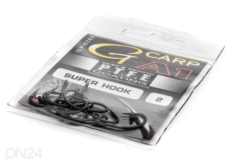 Kalastuskoukku Gamakatsu A1 G-Carp Super Hook Teflon s1 10 kpl kuvasuurennos