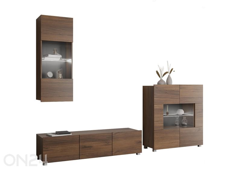 Kalustekokonaisuus Calabrini VII + LED kuvasuurennos