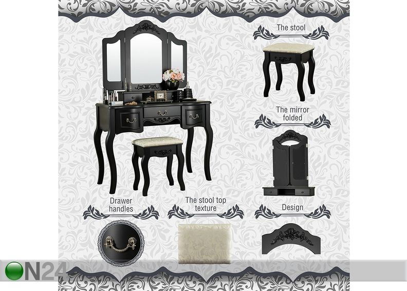 Kampauspöytä kuvasuurennos