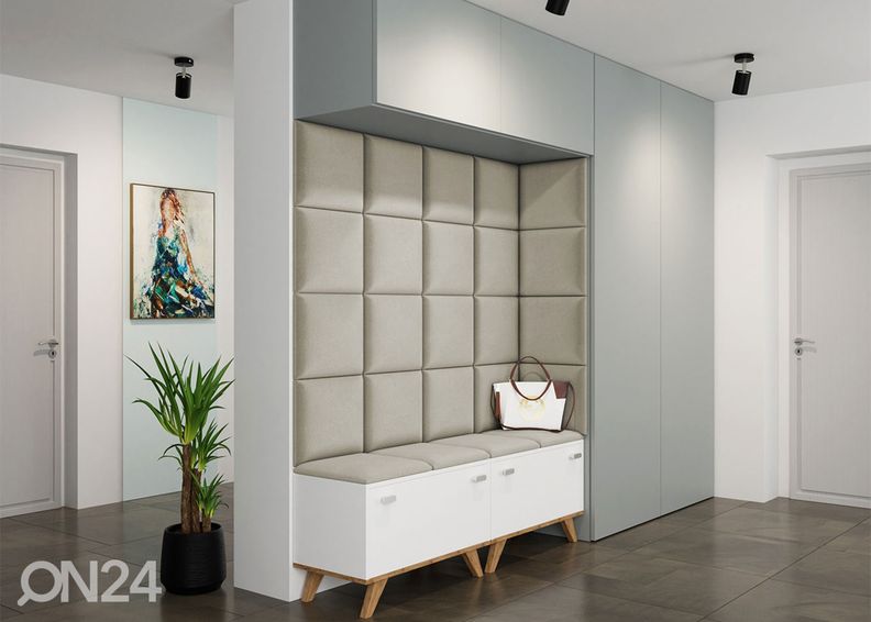 Kangasverhoiltu seinäpaneeli 30x30 cm kuvasuurennos