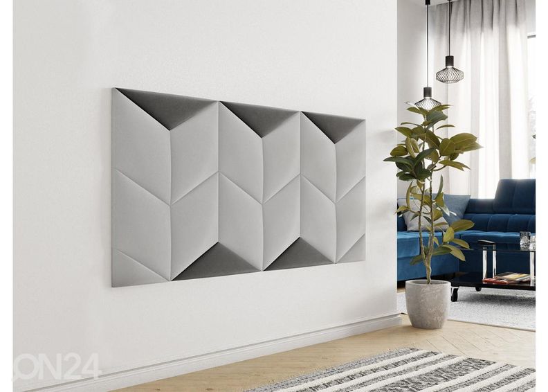 Kangasverhoiltu seinäpaneeli Kulma II 17x33 cm kuvasuurennos