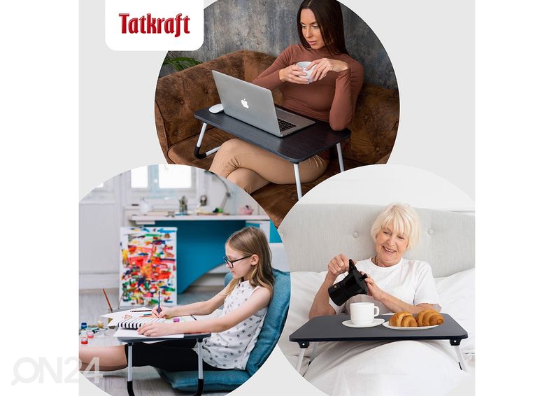 Kannettavan tietokoneen teline / tarjoilualusta Tatkraft Olafi kuvasuurennos