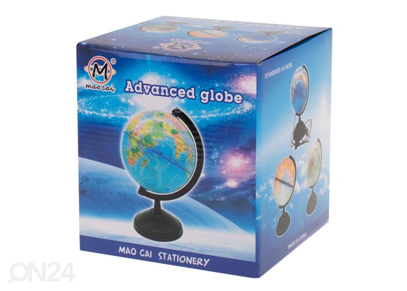 Karttapallo valolla 22 cm kuvasuurennos