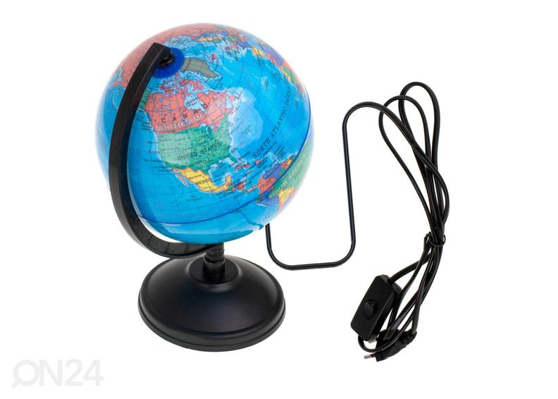 Karttapallo valolla 22 cm kuvasuurennos