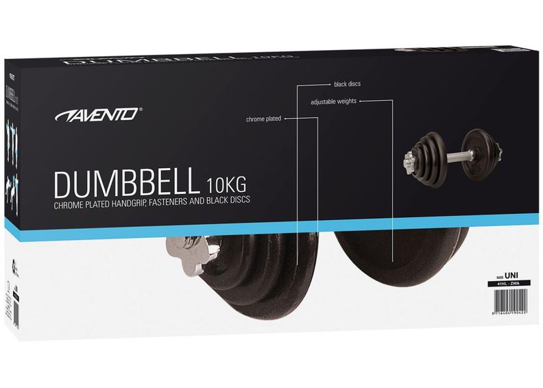 Käsipainotanko 10Kg Avento kuvasuurennos