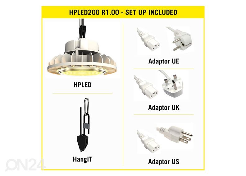 Kasvilamppu HPLED (Samsung) 200 W täysi spektri IP65 kuvasuurennos